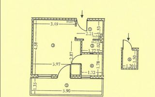 STUDIO CU TERASA NICOLAE BALCESCU - Schiță 8