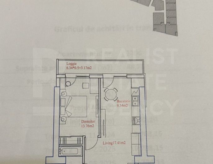 Vânzare, apartament, 1 cameră, strada Grenoble, Botanica - Schiță 8