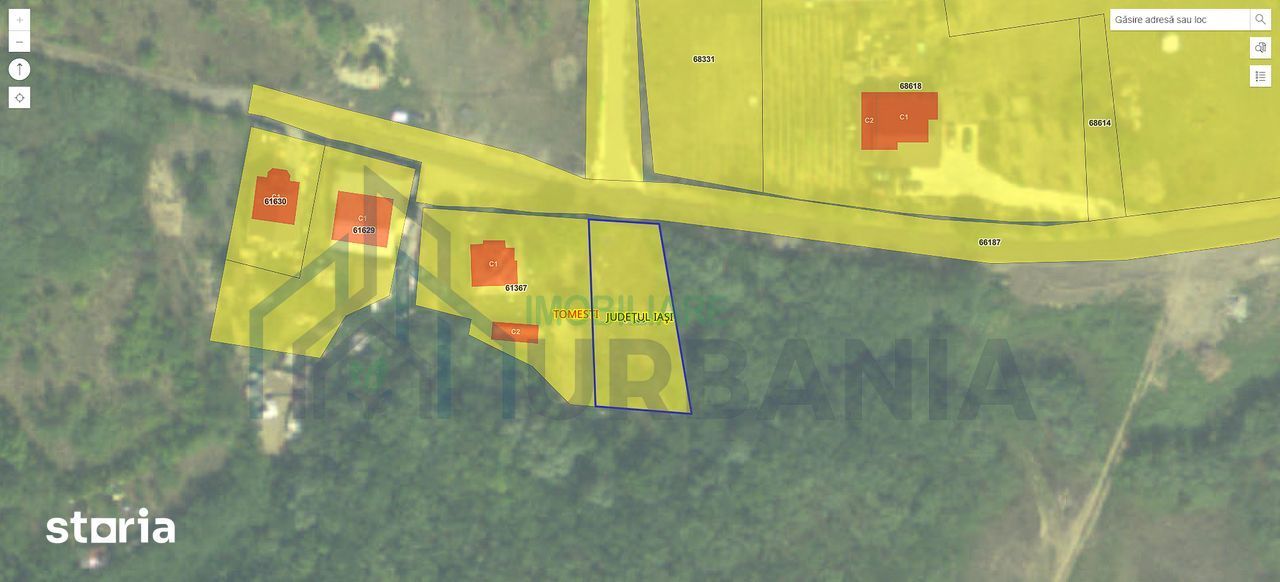 Teren intravilan 608 m2 în Chicerea, comuna Tomești, județul Iași – la 20 min de centrul Iașiului - Poză 1