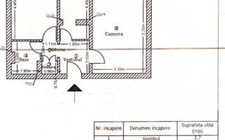 Apartament 2 camere de închiriat | Pajura | Aproape de metrou - Schiță 11