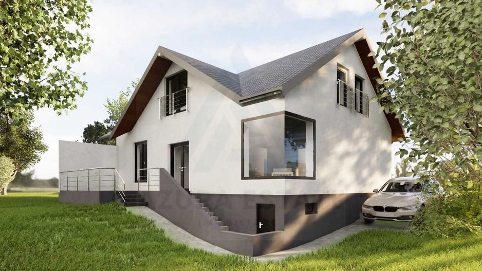 Casă panoramica 210 mp utili D+P+pod pivnita si teren 350 Sura Mare - Poză 4