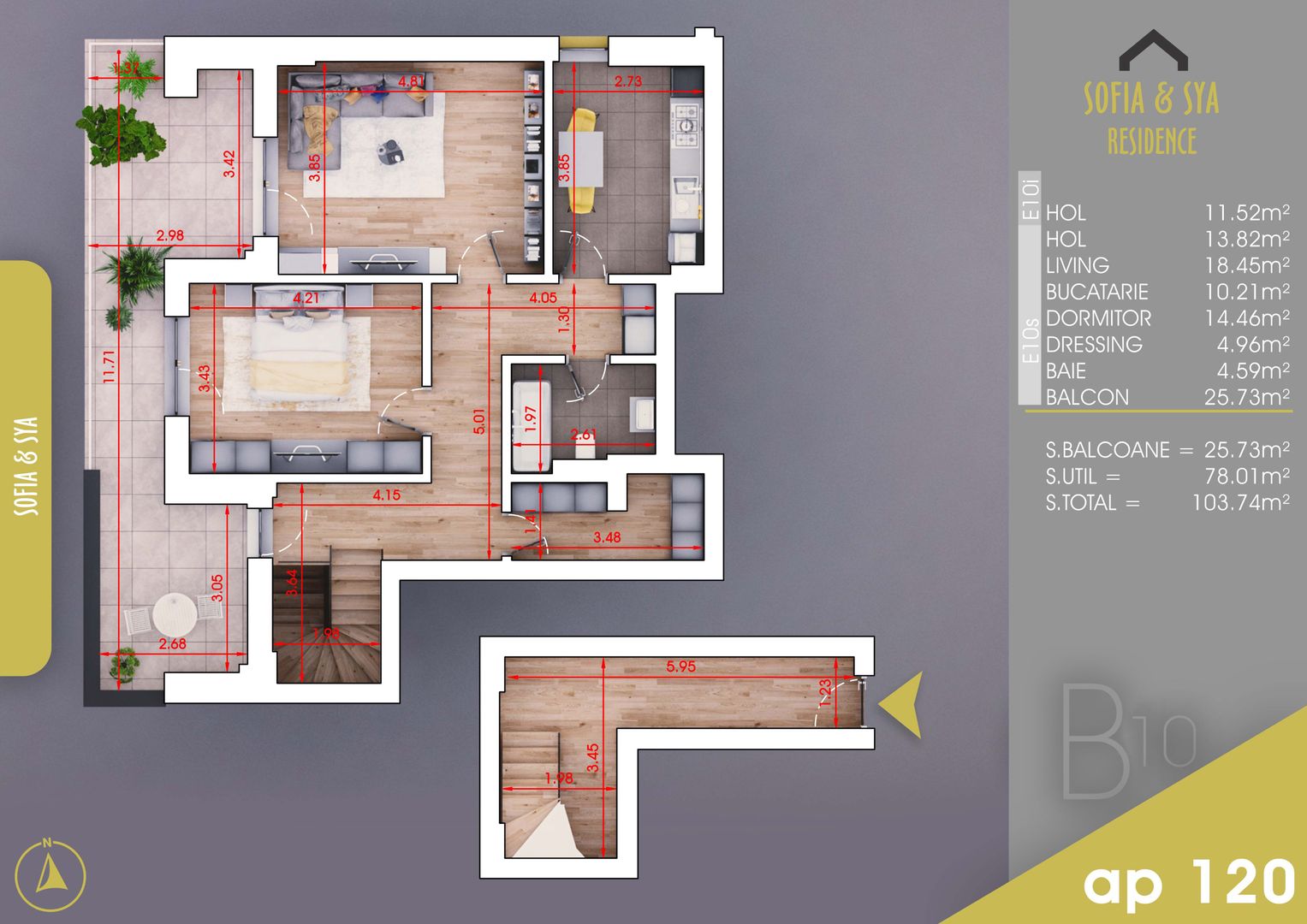 2 camere Finalizat parcare gratuita Titan Pallady 10 min Metrou Nicolae Teclu - Schiță 8