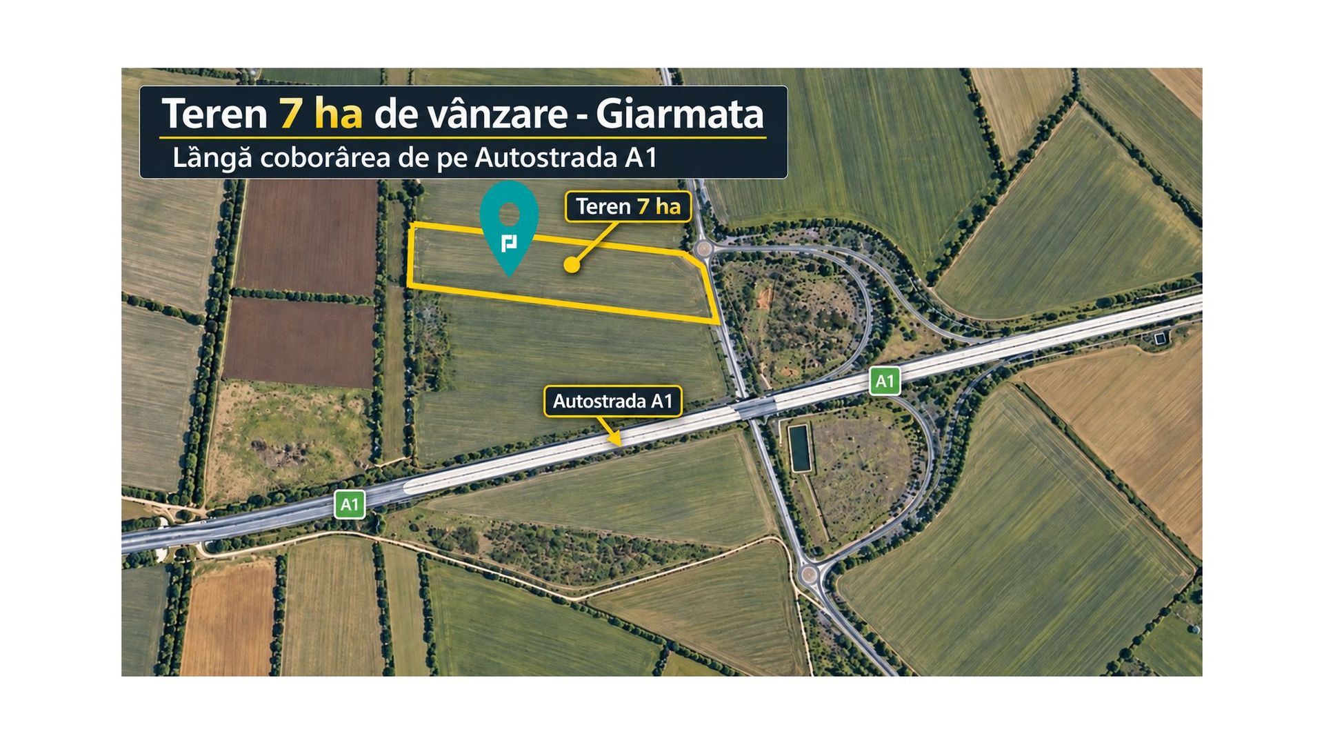 Teren 7 ha Giarmata | lângă A1 - Poză 6