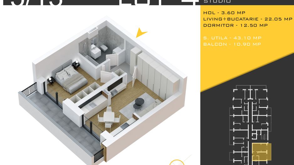 2 camere lansare proiect Titan Pallady  Metrou Nicolae Teclu - Schiță 10