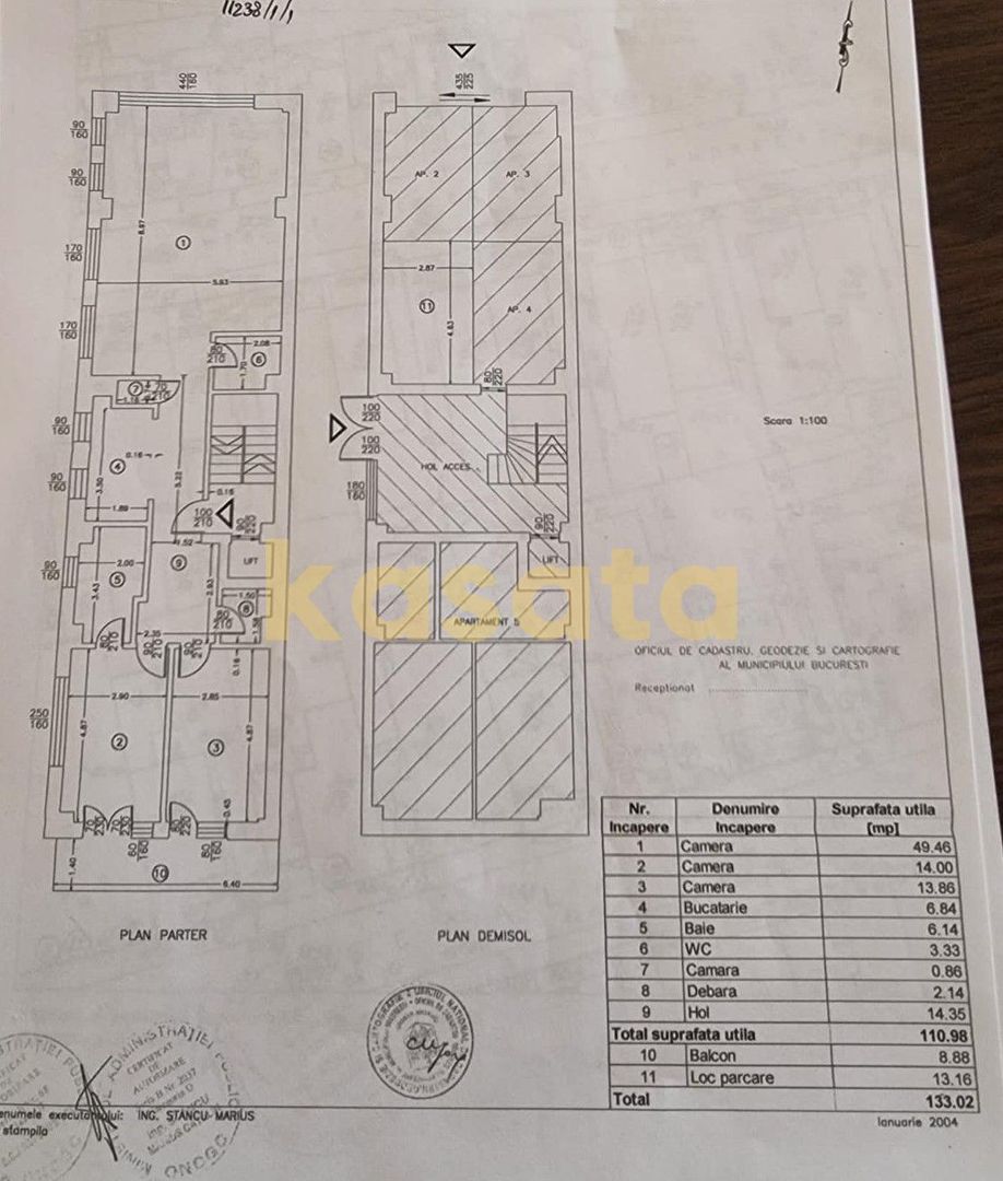 Apartament 3 camere Dorobanți | 120mp | Parcare | Bloc boutique - Schiță 19