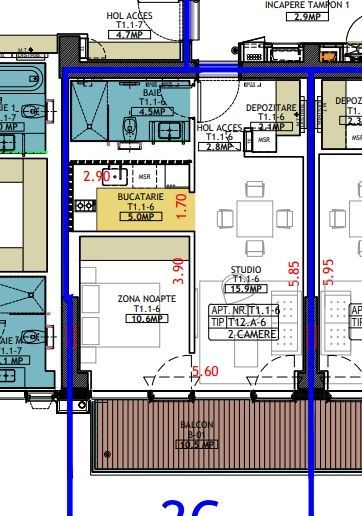 Studio dublu Exclusivist de Închiriat în Complexul One Mircea Eliade - Poză 2