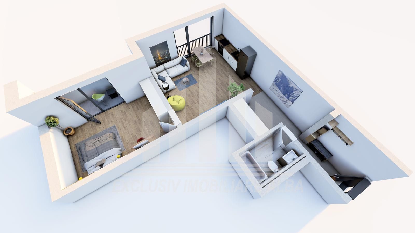 Apartament cu 2 camere, Cetate, Bloc Nou - Poză 1