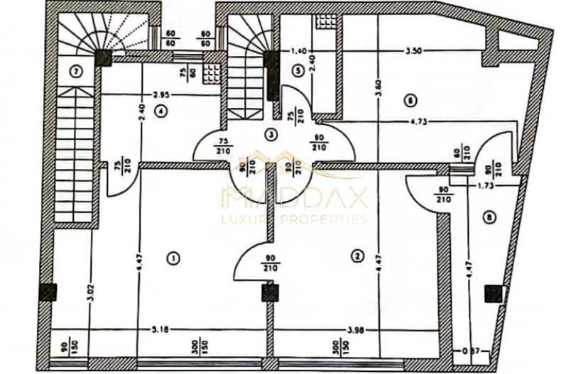 Spatiu birouri 5 camere elegant perntru inchiriere **160 mp** / Piata Romana - Schiță 22