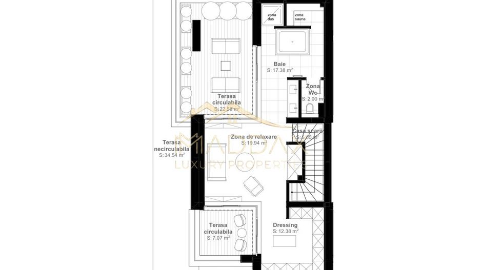 Vila cu 5 camere  *366mp* / Curte privată + piscina*315mp*/ Pipera - Lake View - Schiță 79