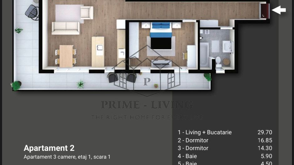 APARTAMENT DE LUX CU 3 CAMERE LA VANZARE LANGA SCOALA BRITANICA - Schiță 1