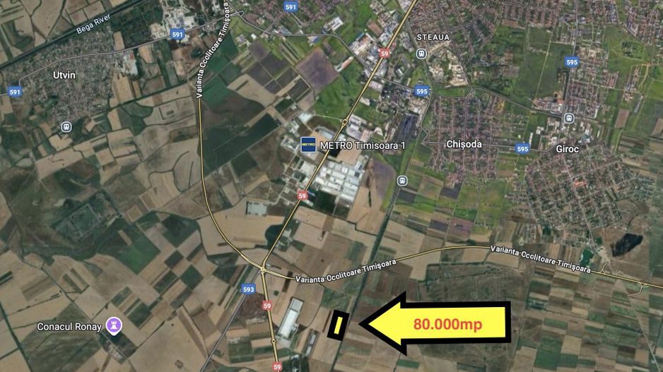 Teren extravilan 80.000 mp – lângă calea ferată & Profi Logistic – Șag - Poză 3