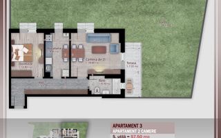 2 Camere cu Gradina 123 Mp,Boutique,1/2 Parcare,Titan -Pallady - Poză 4