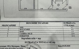 De vânzare – Apartament 2 camere, Tineretului, Școala 10 - Schiță 5