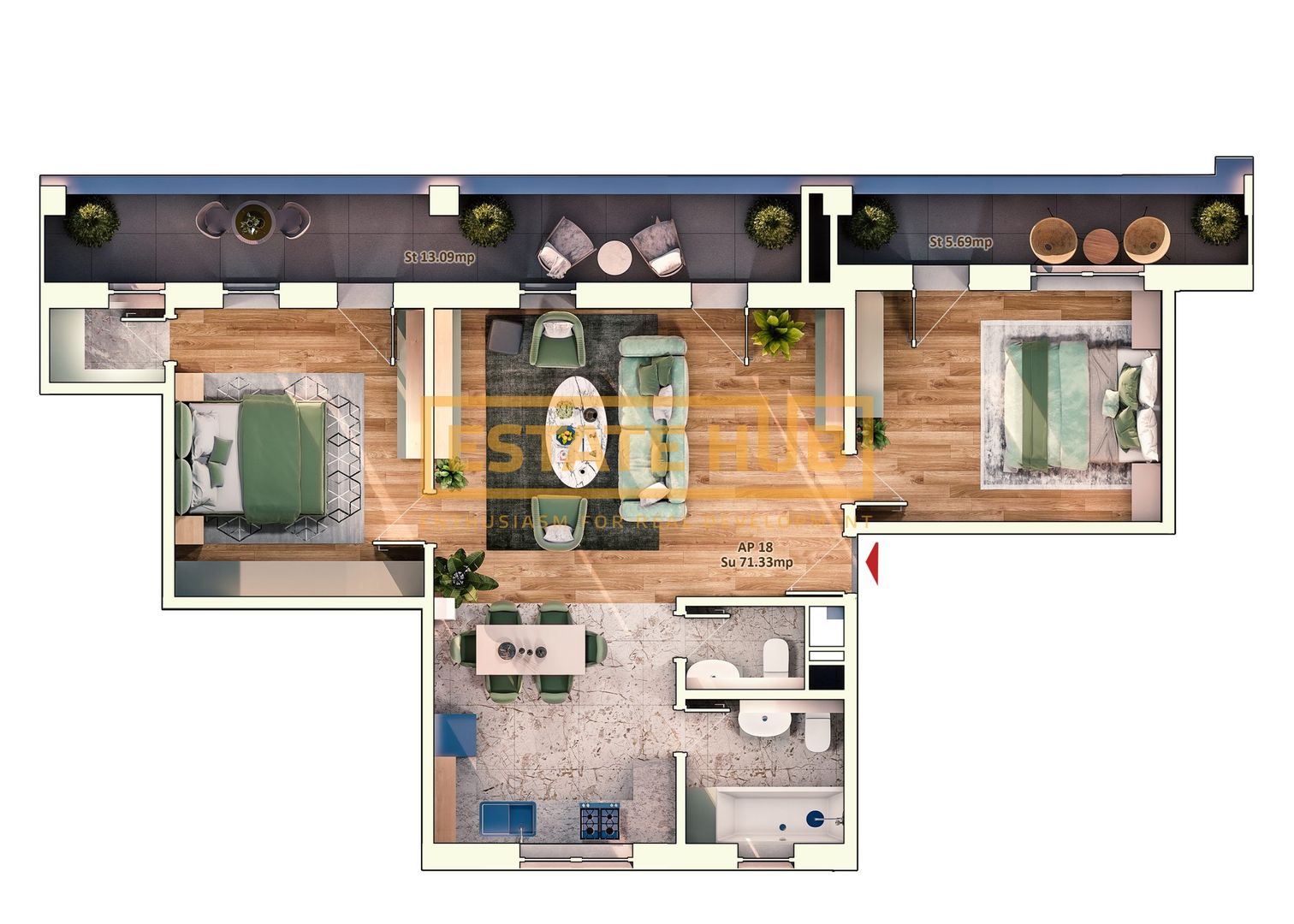 Apartament 3 camere | Str Dorobantilor | Comision 0% - Poză 9