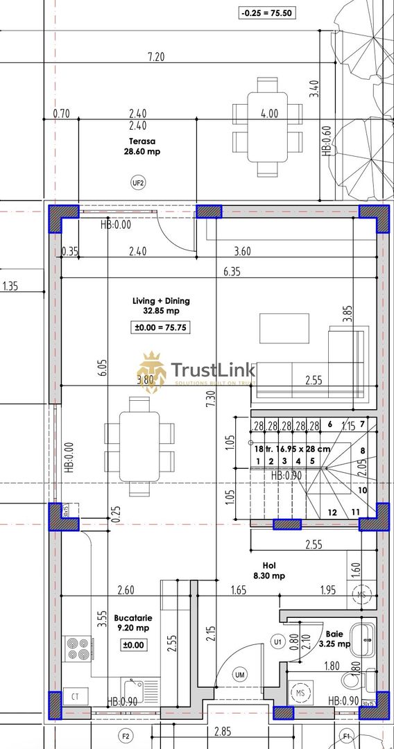 Casă modernă cu 3 dormitoare, curte 250 mp, Popești-Leordeni Ilfov - Schiță 3