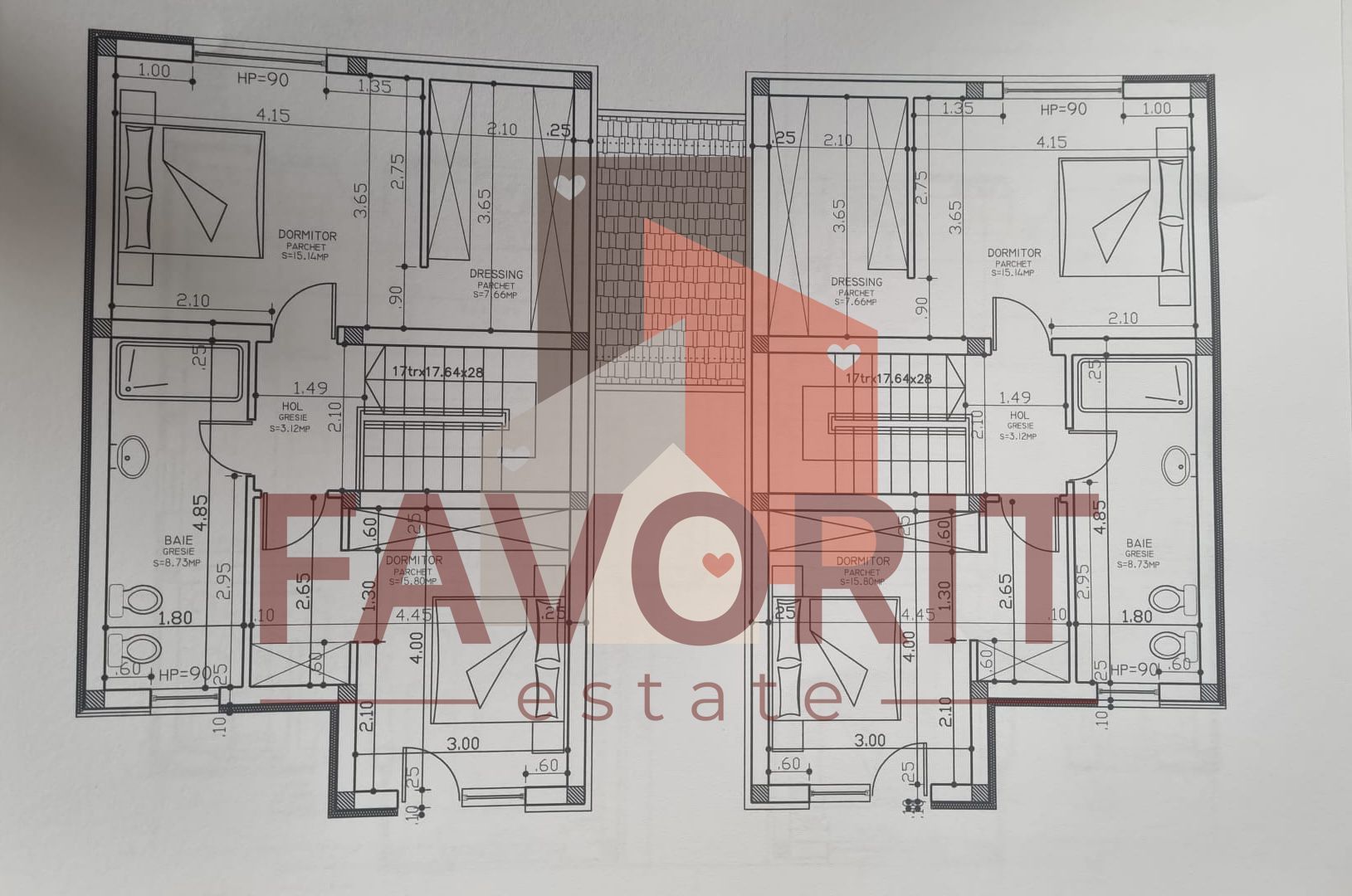 Duplex despartit | 4 camere | Asfalt si toate utilitatile | Zona excelenta - Schiță 12