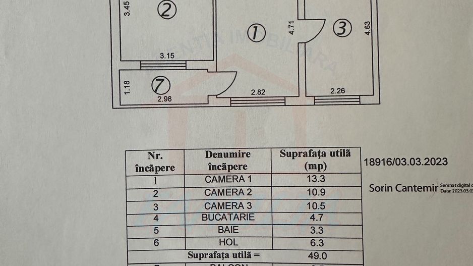 SE VINDE APARTAMENT 3 CAMERE, MICRO 38, 63.000 EURO - Poză 8