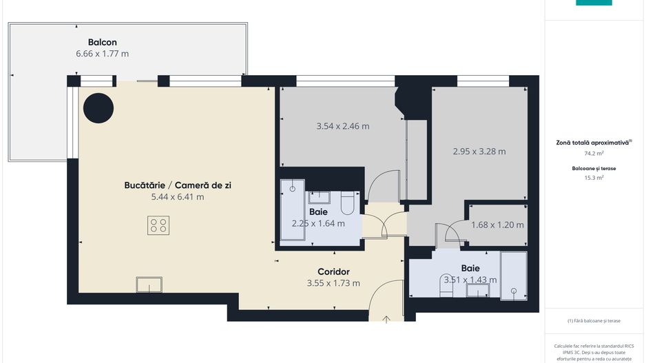 Apartament 3 camere | High-End | Prima închiriere - Poză 5