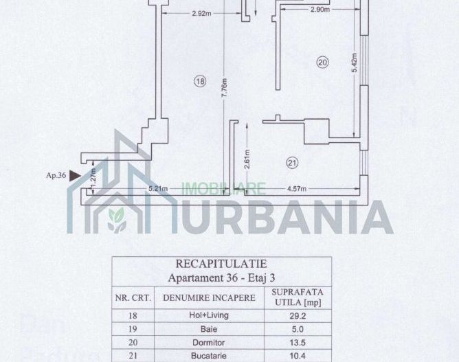 Apartament 2 camere, 61 mp, semidecomandat, et. 3, Cartierul Visoianu, Iași - Poză 4