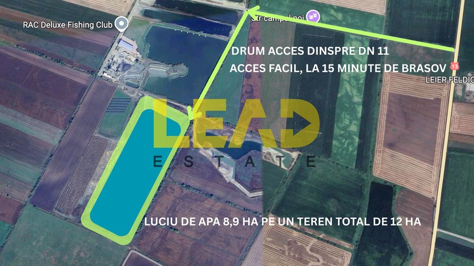Lac de pescuit 9 ha, pe un teren intravilan de 12 ha, langa Brasov, COMISION 0% - Poză 1