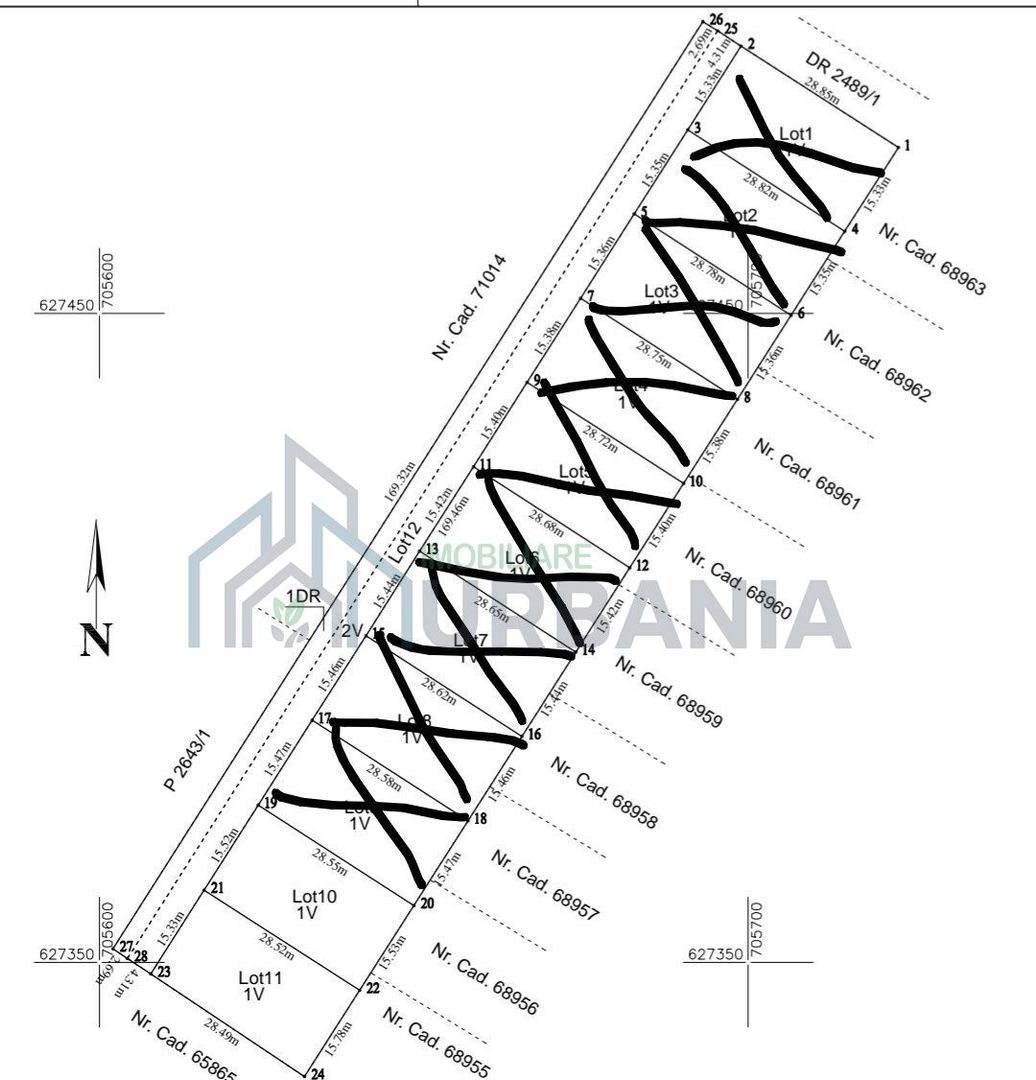 Teren de vânzare – 442 mp + 107 mp cotă indiviză drum | Tomesti, Iasi | 19.900 € - Poză 1