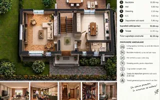 Vila finalizata, curte libera 185 mp,  loc de parcare, zona case - Poză 20