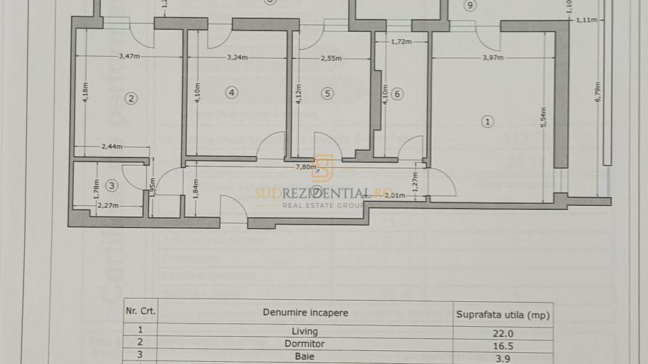 Apartament premium cu 3 camere, 108 mp, The Grand Kristal - Faza 1 - Schiță 8