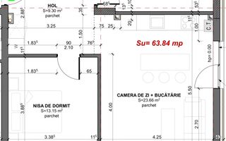 Comision 0. Apartament 3 camere, bloc nou in Apahida! - Schiță 4