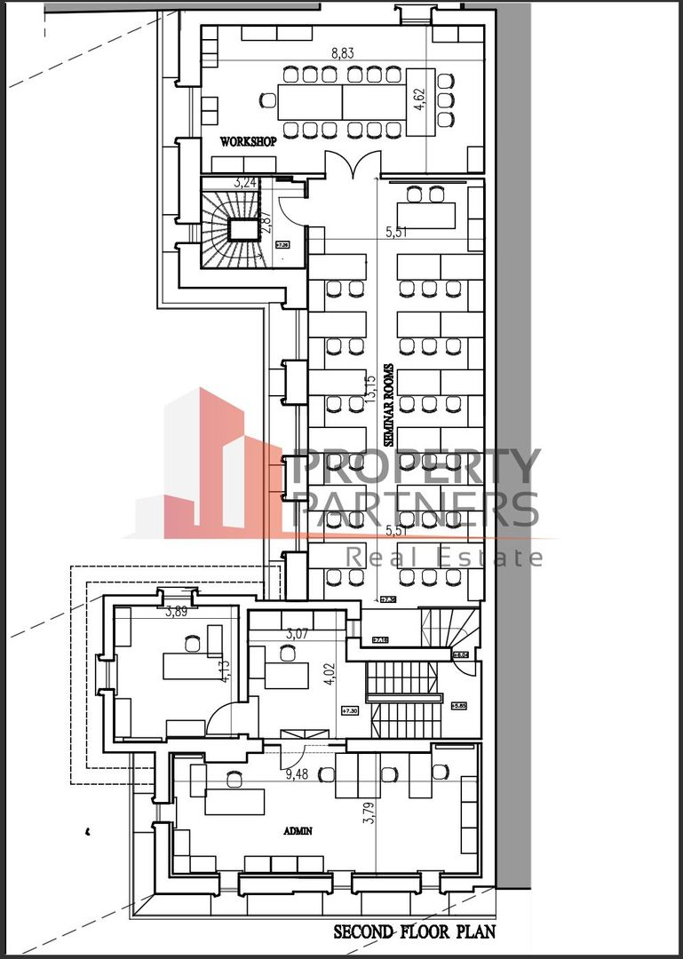 Birouri de inchiriat  200 mp în Palatul Ghica. - Schiță 14