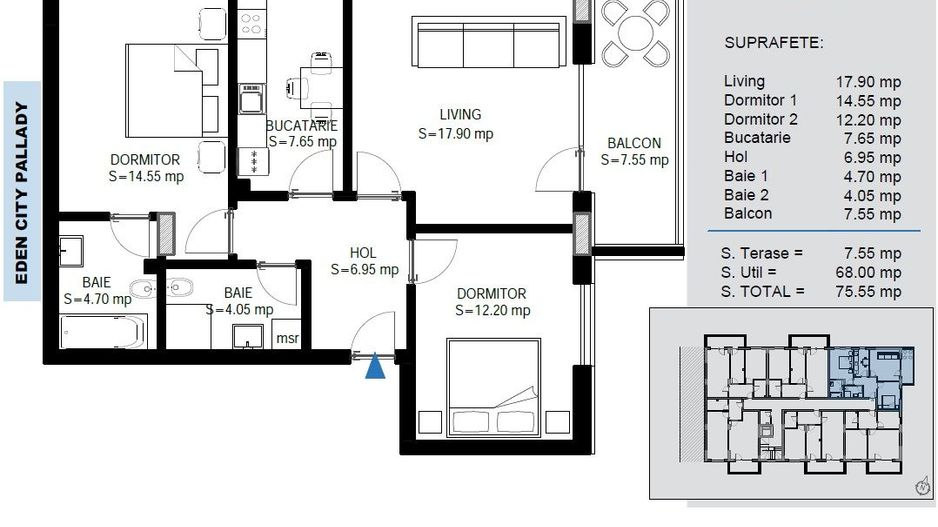 3CAM. IN BLOC P+4. FINISAJE PREMIUM / SCOALA BRAUNER,METROU TECLU! - Poză 1