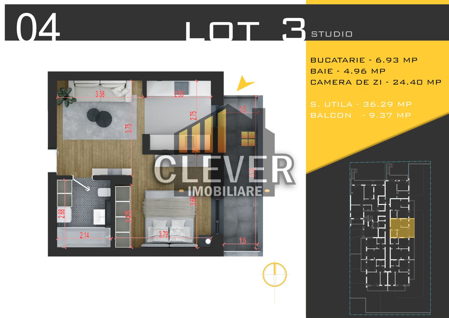 Apartament 2 camere tip Studio Theodor Pallady Sector 3 - Poză 1