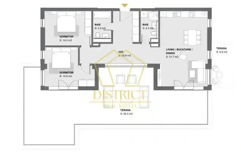 Penthouse-uri noi cu 3 camere | Torontalului - Poză 15