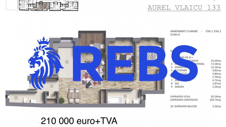 Apartament 3 camere Polona | Aurel Vlaicu  - Poză 9