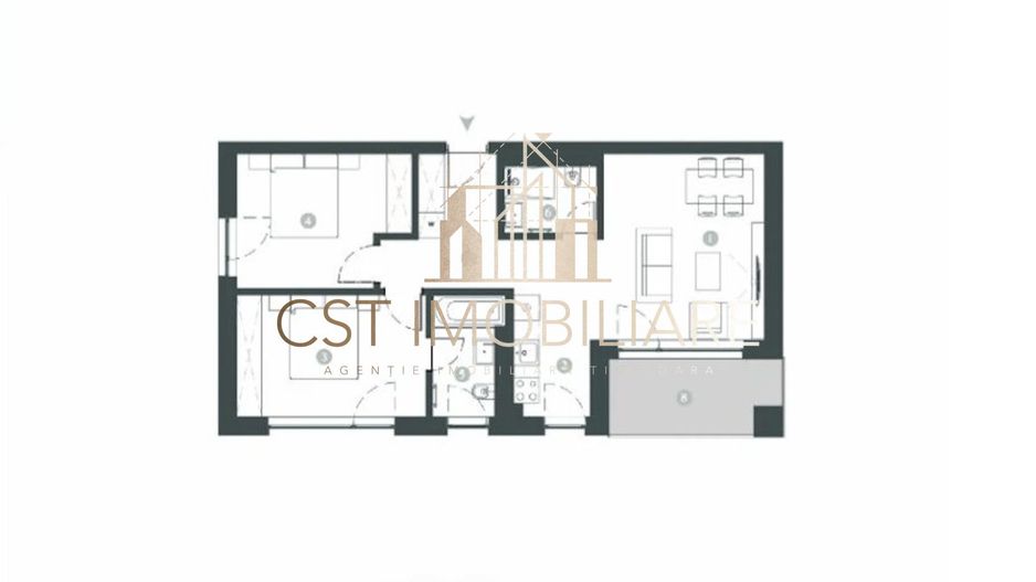 Apartament cu 3 camere, 2 bai si balcon – PALTIM, Timisoara - Poză 2