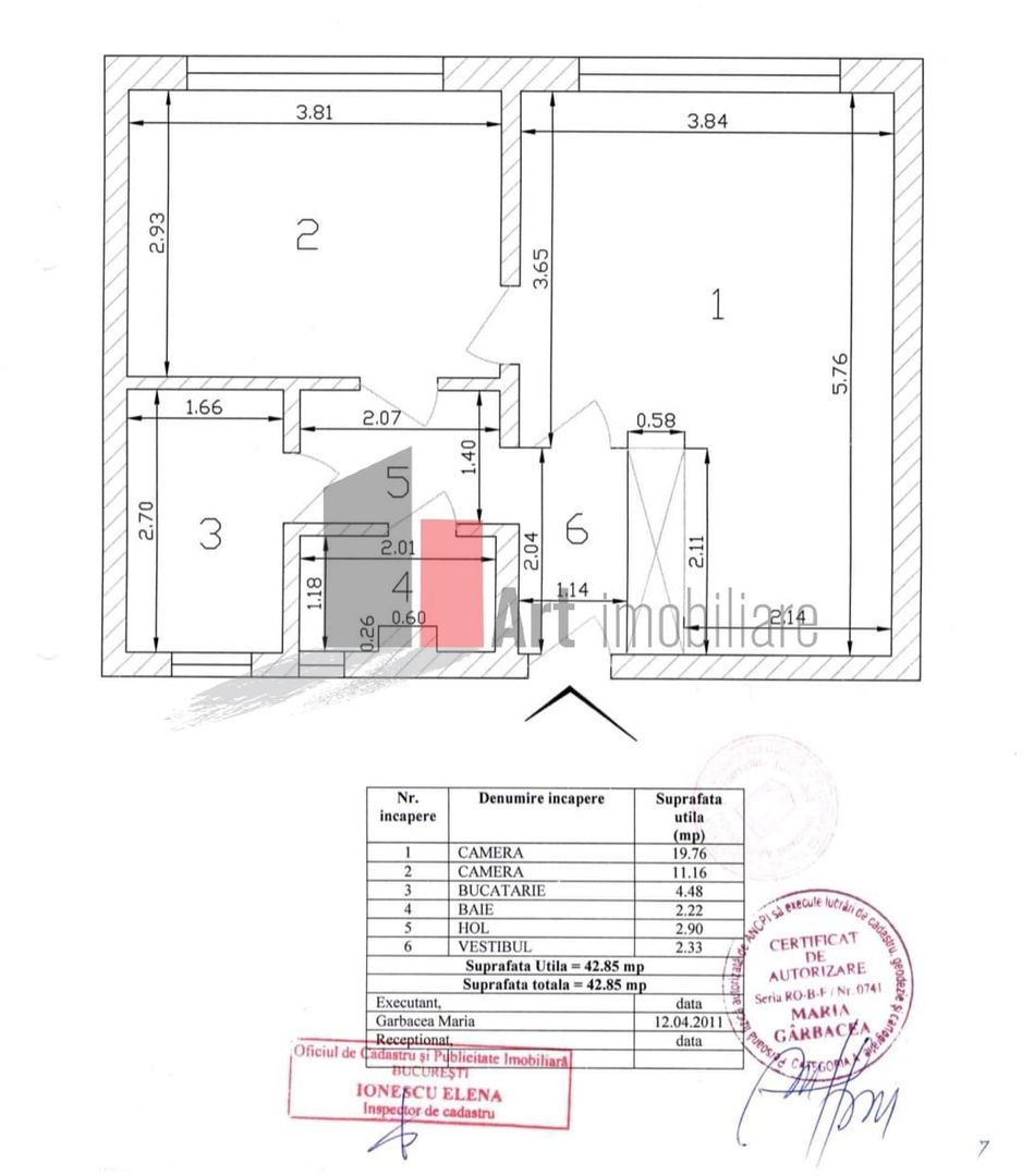 APARTAMENT 2 CAMERE -SALA PALATULUI - Poză 26