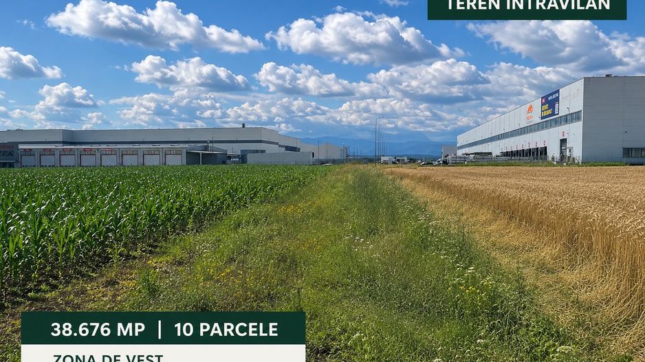 Teren intravilan 38.676 mp | 10 parcele | Zona de Vest - Poză 1