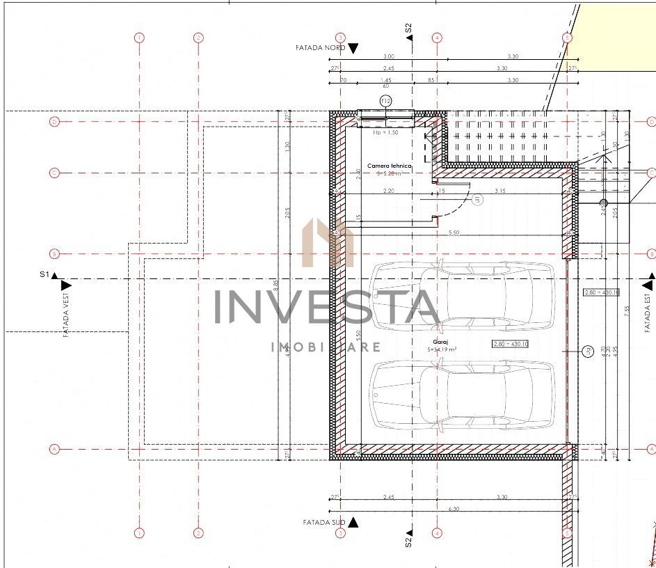 Casa de inchiriat cu curte de aproximativ 400 mp, cartier Borhanci - Schiță 14