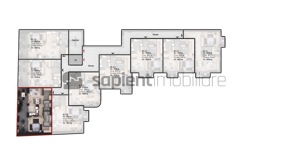 Apartament nou, modern cu 2 camere - Ultracentral -  Cuza Voda - Poză 7