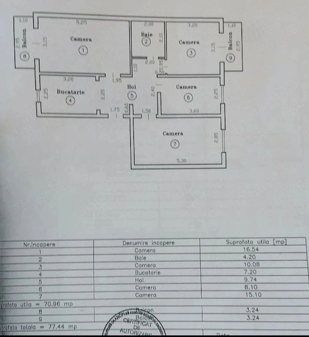 Lipovei | 4 Camere | Etaj Intermediar | Centrala Proprie. - Schiță 10
