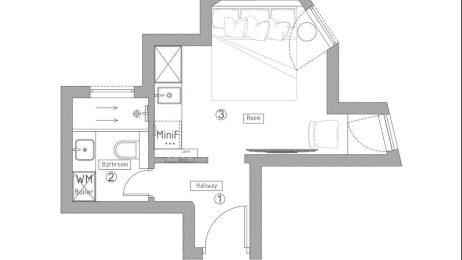 Studio superb | A.D.Xenopol | Autonomie termica | Prima inchiriere - Schiță 9