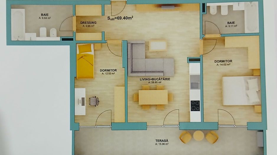 Apartament 3 camere la cheie – ansamblu nou – Doamna Stanca - Poză 1