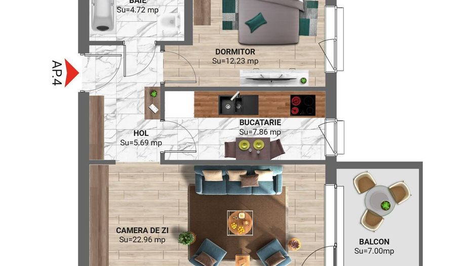 Apartament 2 camere de vanzare - Baneasa - Poză 1