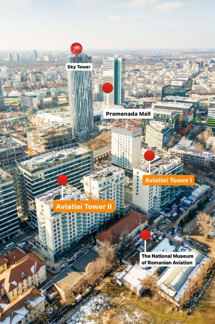 Apartament superb 3 camere I Aviatiei Tower Faza II I Vedere libera - Poză 8