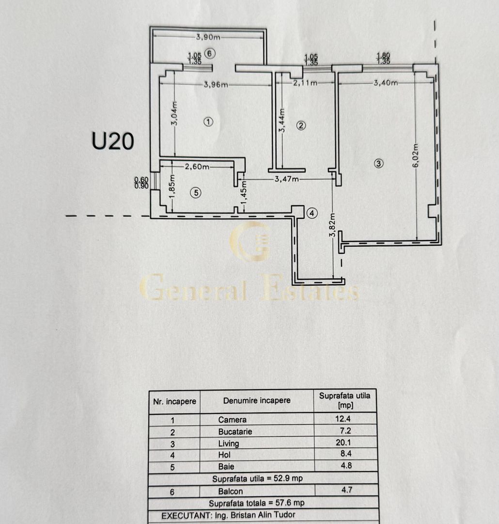 Vânzare apartament cu 2 camere, 53 m.p. - Gata de intrare. - Poză 20