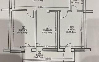 Apartament 3 camere, garaj, mobilat complet, Baciu. - Poză 7