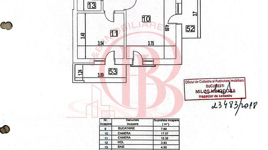 Apartament 2 camere cu parcare inclusa-Titan-Pallady-Mobilat - Schiță 10