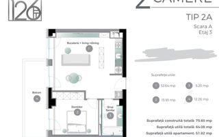 Apartament 2 camere Cortina 126 I Iancu Nicolae I Cambridge School - Poză 3