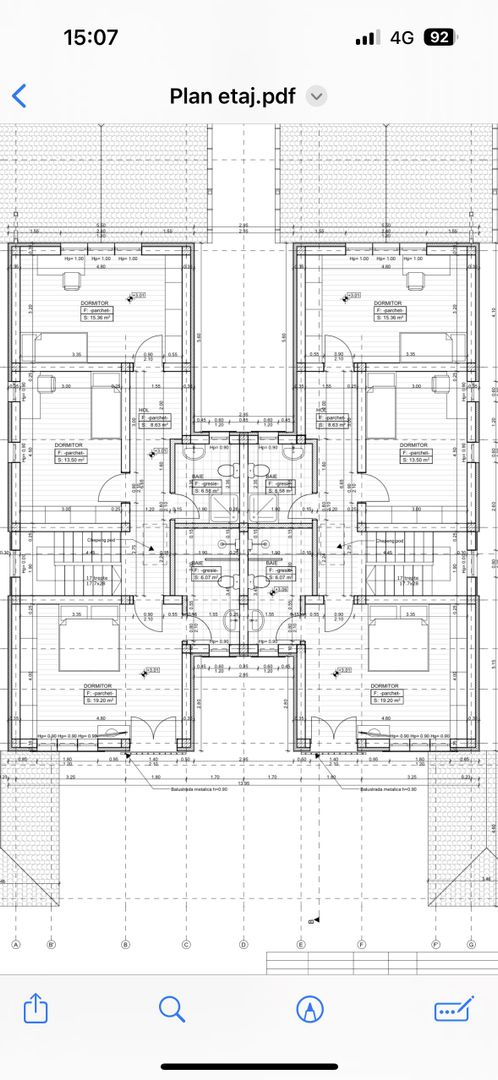 Duplex despartit prin spatiu tehnic  - teren 500mp - Poză 5