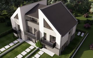 Vilă Triplex 4 Cam Arhitectură Modernă- Grădină Individuală -Panouri solare - Poză 1