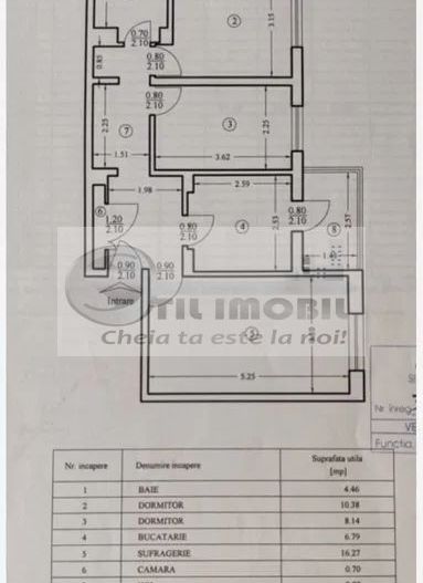 Apartament 3 camere, D, 60.24mp-Zona Tg. Cucu 135,000 € - Poză 2